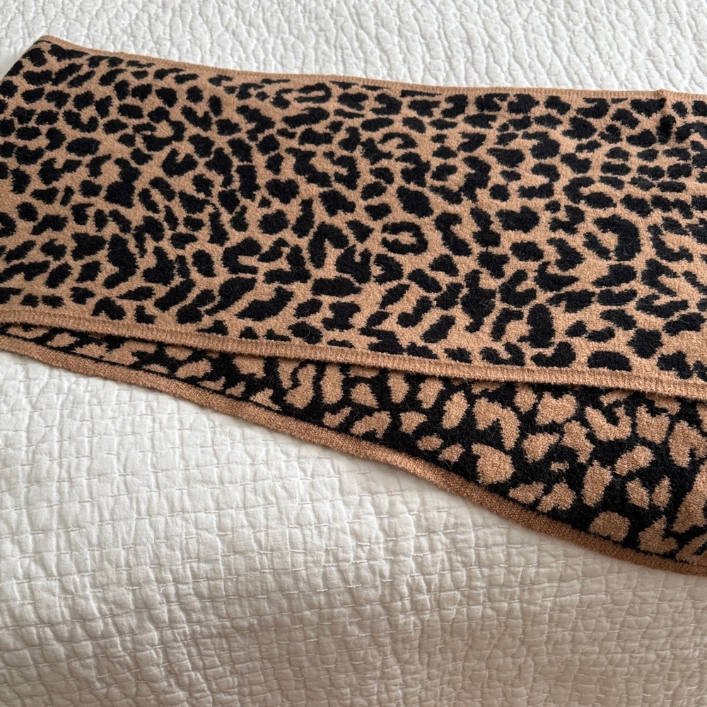 JCrew winter scarf leopard print